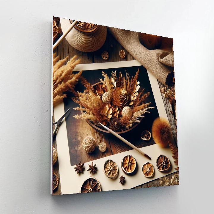 Golden Harvest Centerpiece Paint By NumberGolden Harvest Centerpiece - DIY Painting By Numbers Kit - Image 3