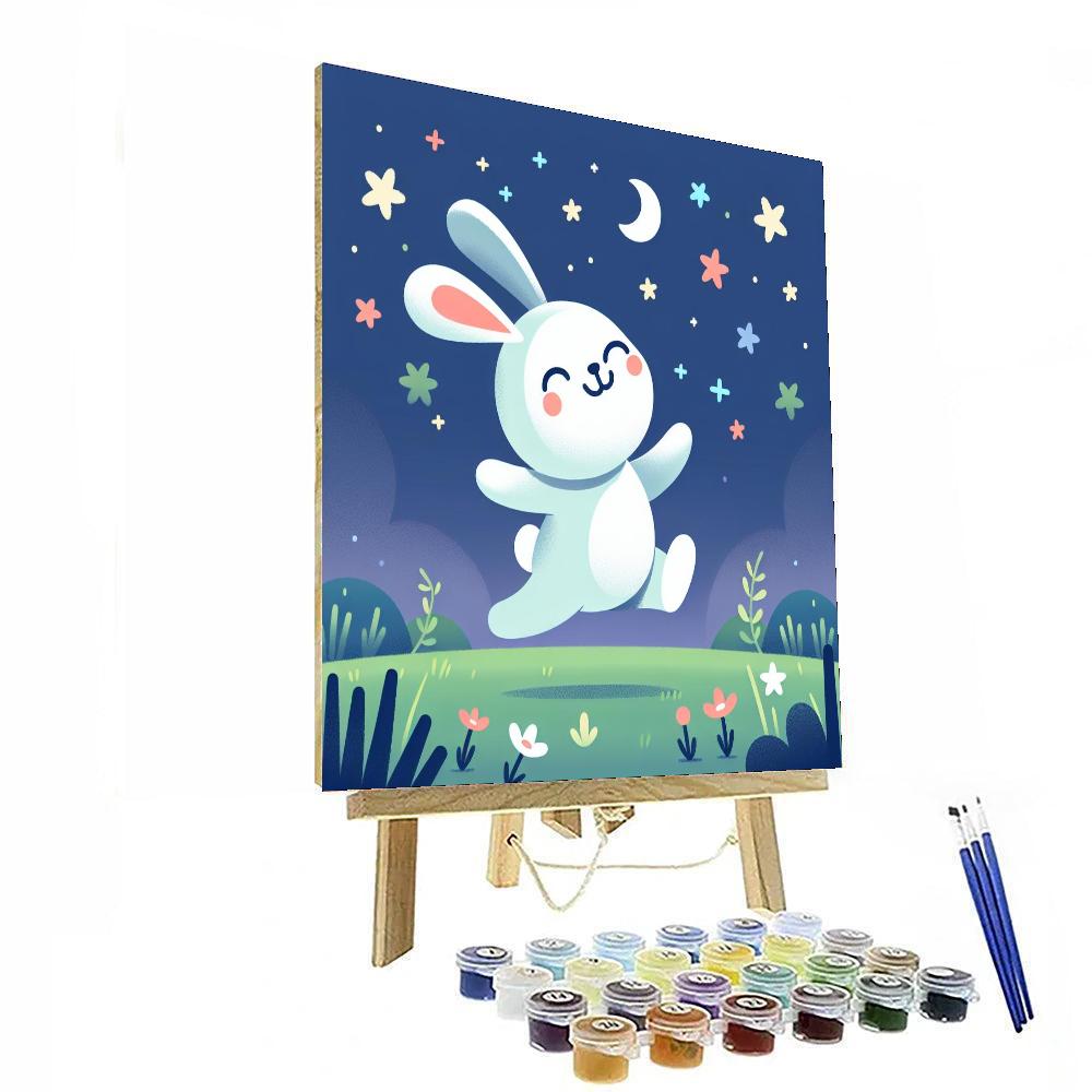Rabbit's Moonlit Hop Paint By Numbers