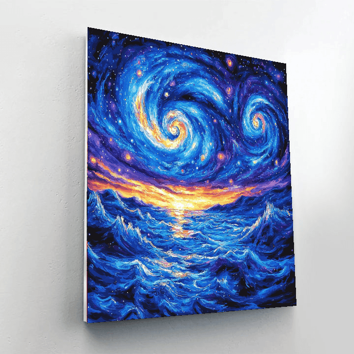 Edvard Munch Inspired Starry Space Adventure  Paint By Numbers Kits