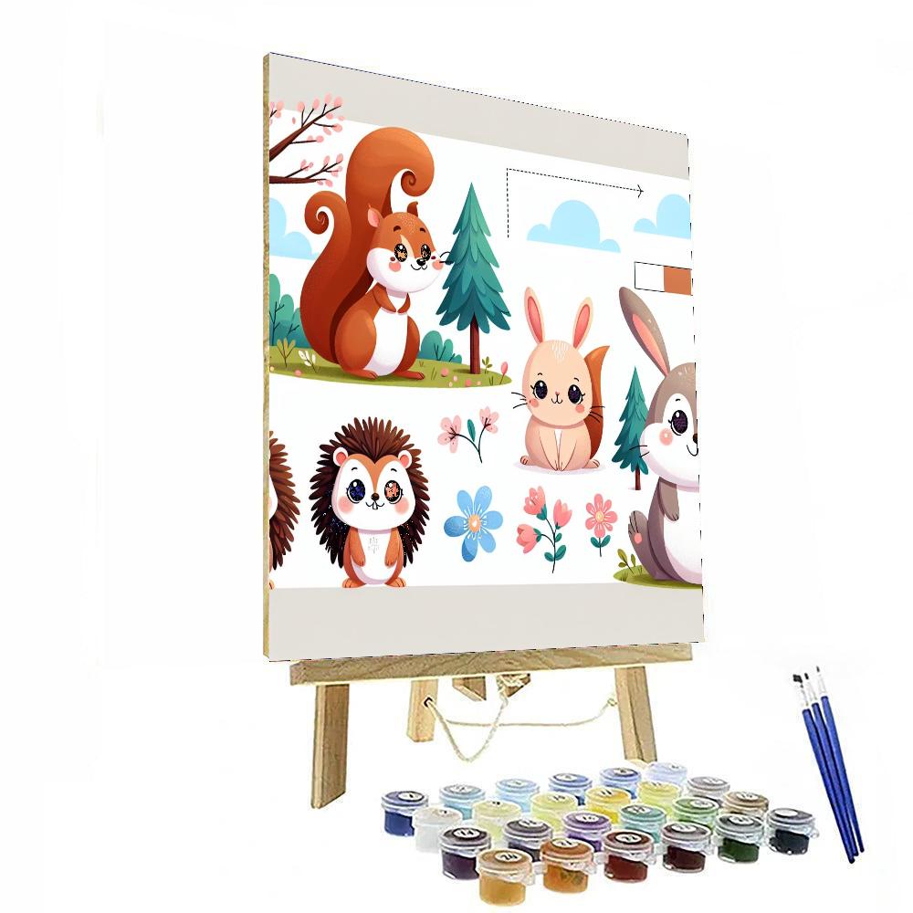 Curious Critter Adventure Numbered Painting Kits