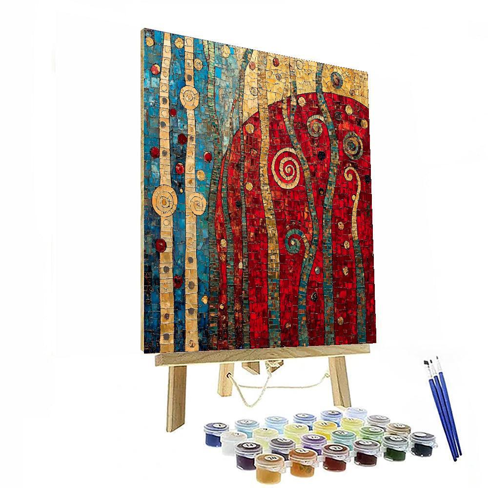 Gustav Klimt Inspired Mosaic Of Emotions  Paint By Numbers Kits