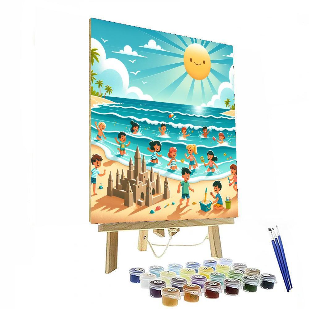 Sunny Beach Scene Painting By Numbers Kit