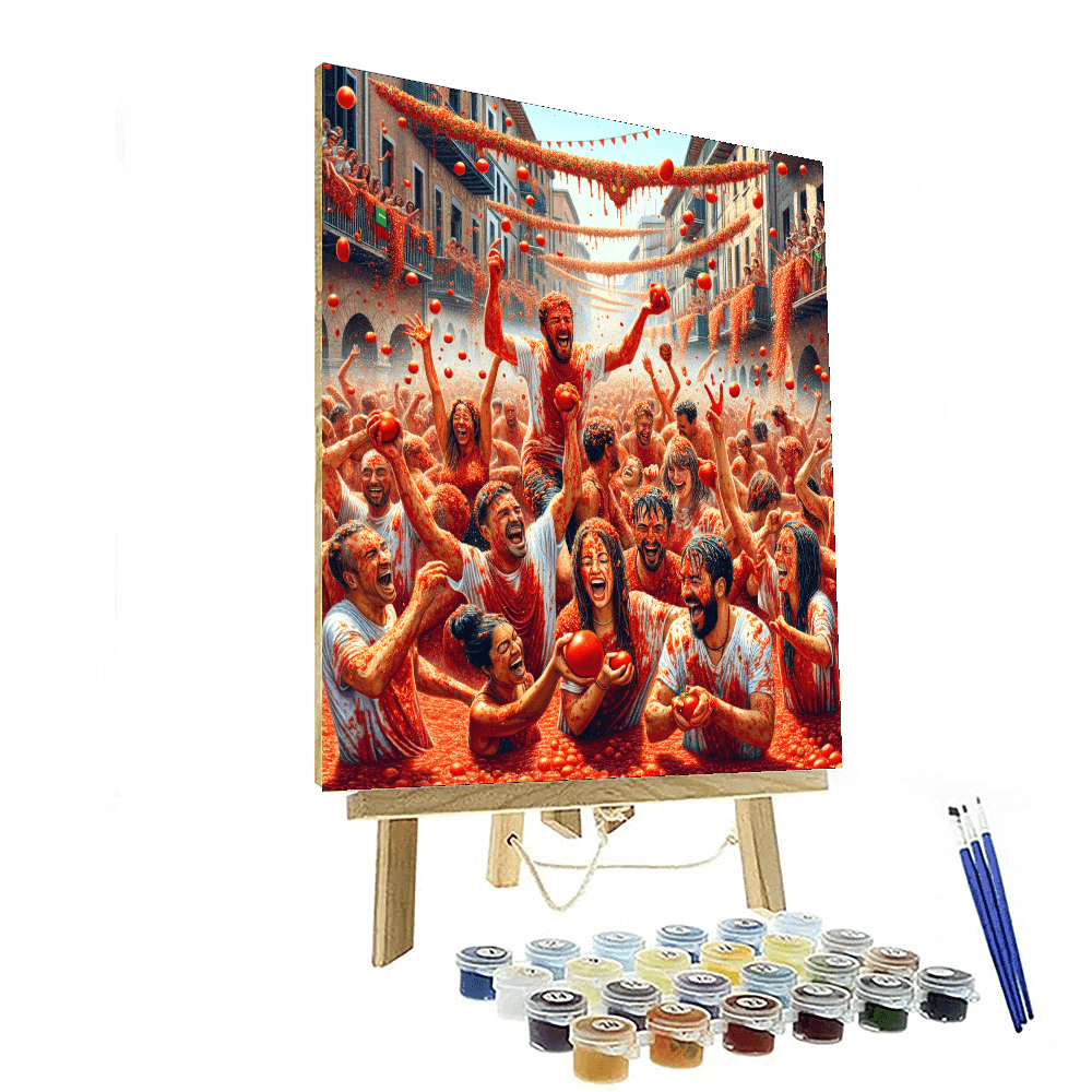 The La Tomatina Festival Painting By Numbers Kit