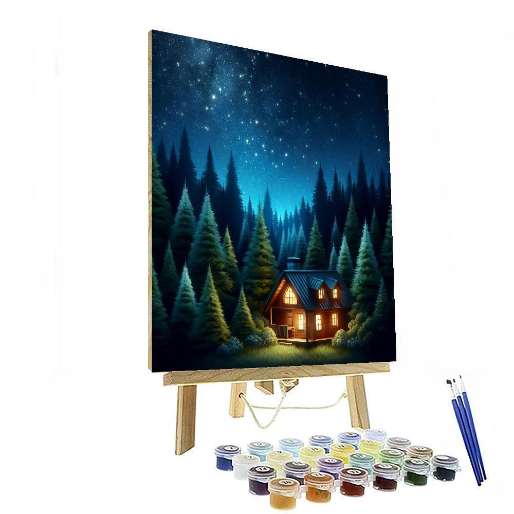 Starlit Cabin Retreat Paint By Numbers