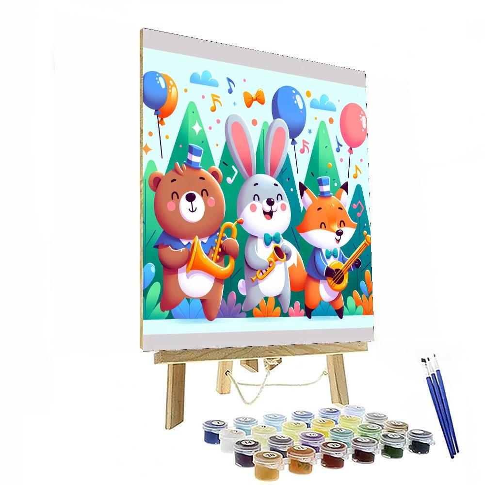 Dancing Animals Parade Painting Number Kit
