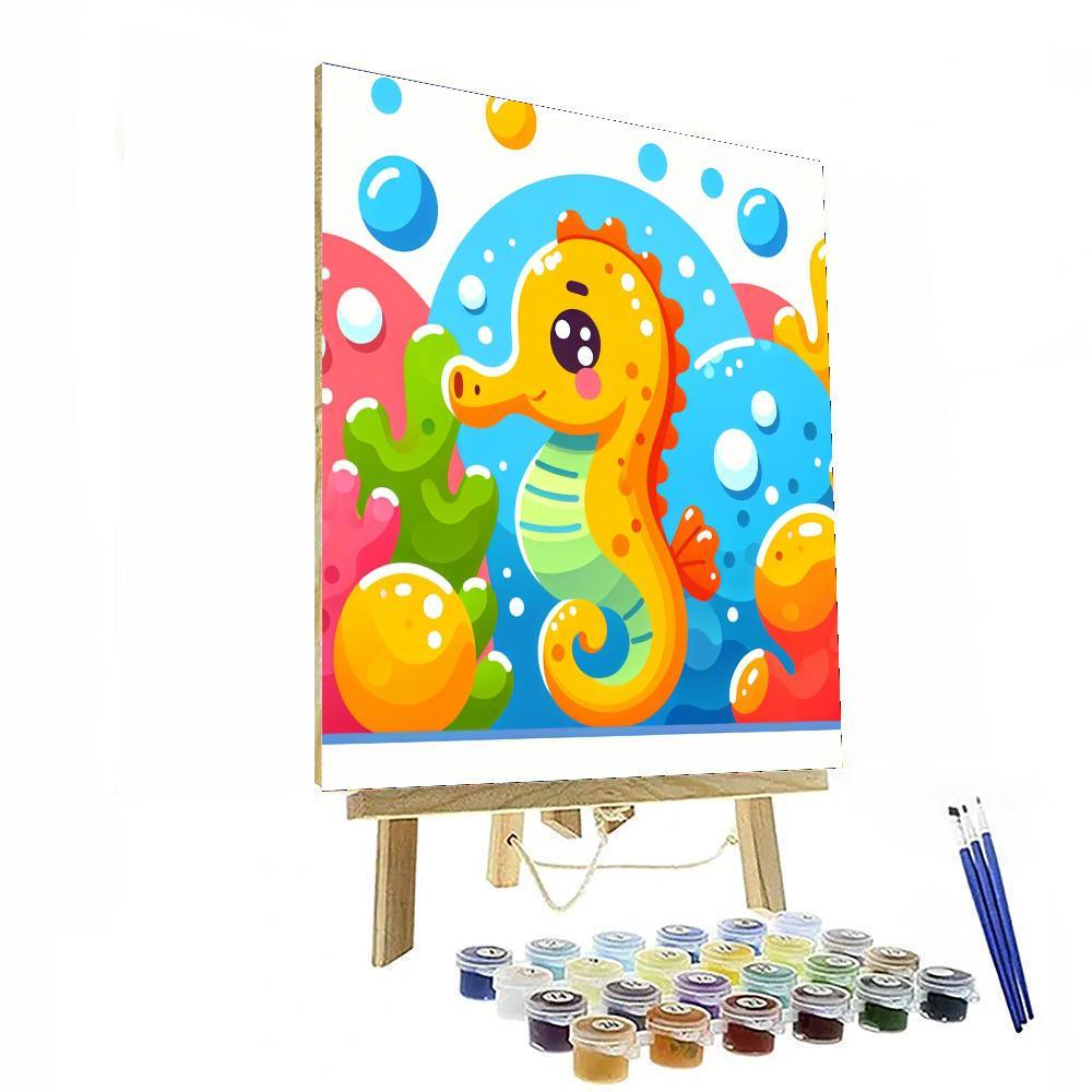 Jolly Seahorse Painting By Numbers Kit