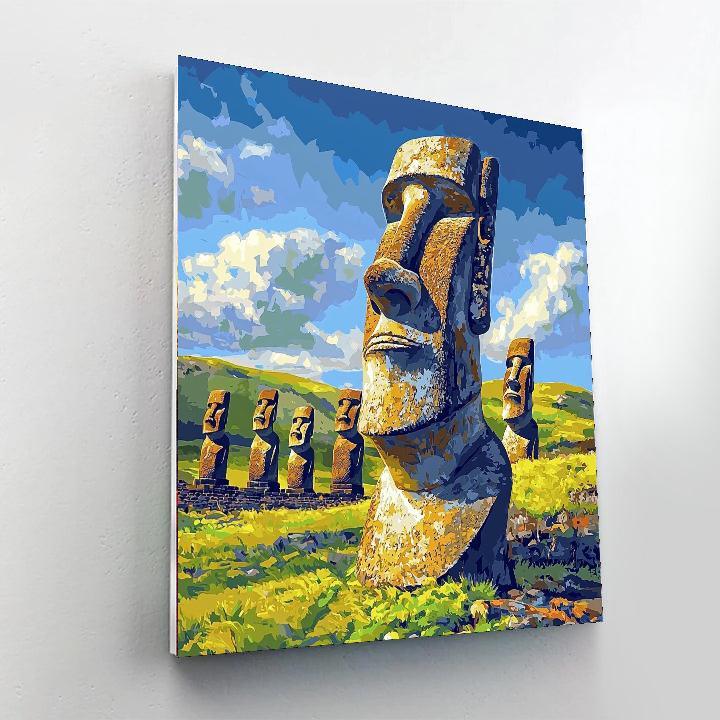 Moai Statues - Easter Island Numbered Painting Kits