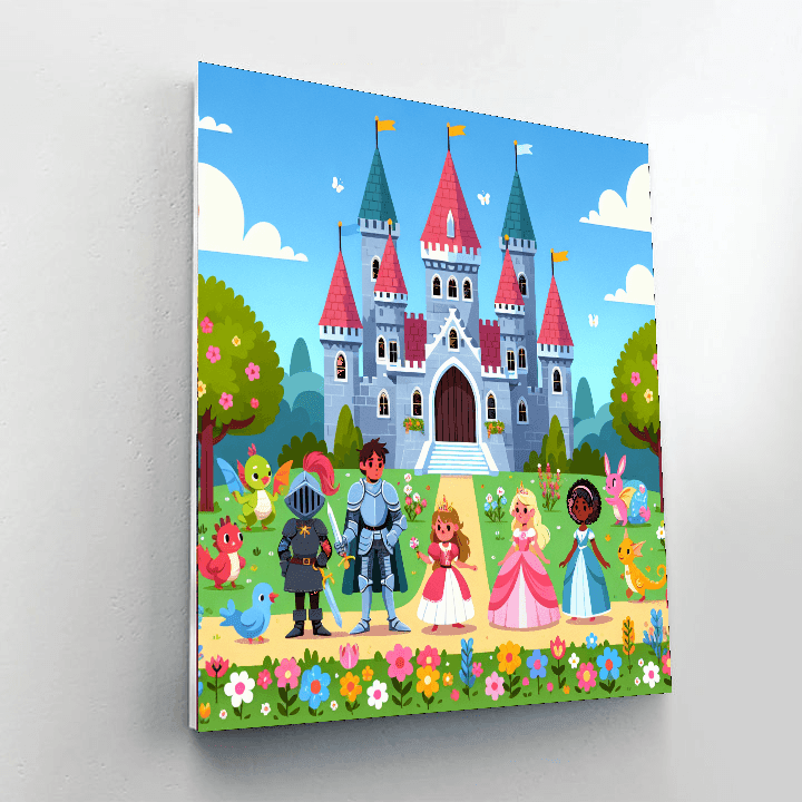 Cheerful Castle Adventures Paint By Color