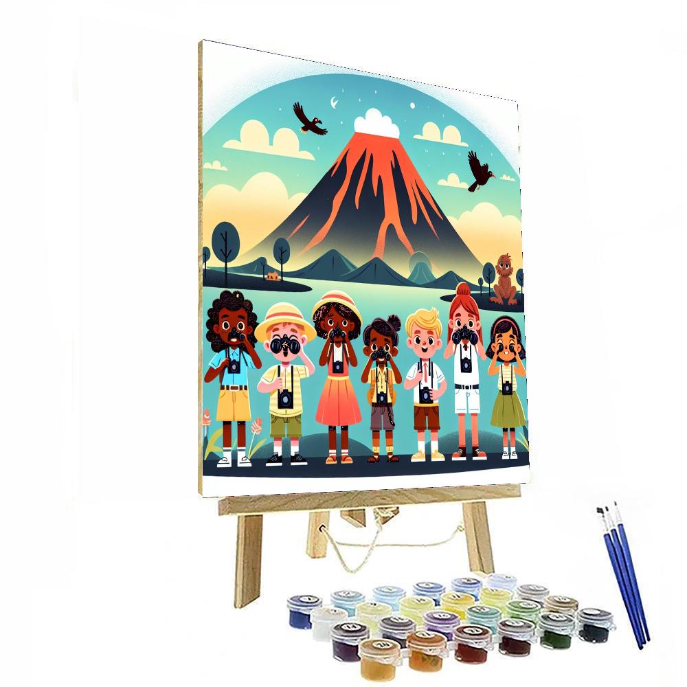 Volcano Adventure Safari Numbered Painting Kits