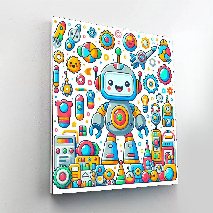 The Curious Little Robot DIY Paint By Numbers