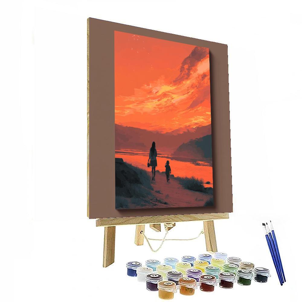 Sunset Stroll With Mom Paint By Numbers Kits