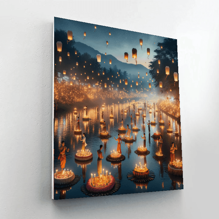 Loy Krathong - Chiang Mai, Thailand Paint By Number