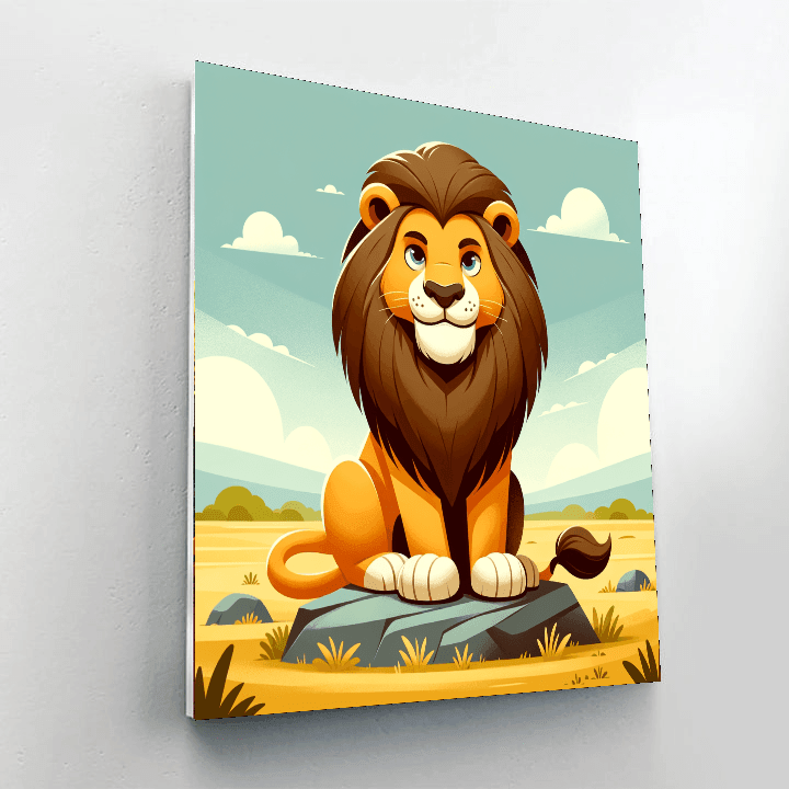 Courageous Lion Painting By Numbers Kit