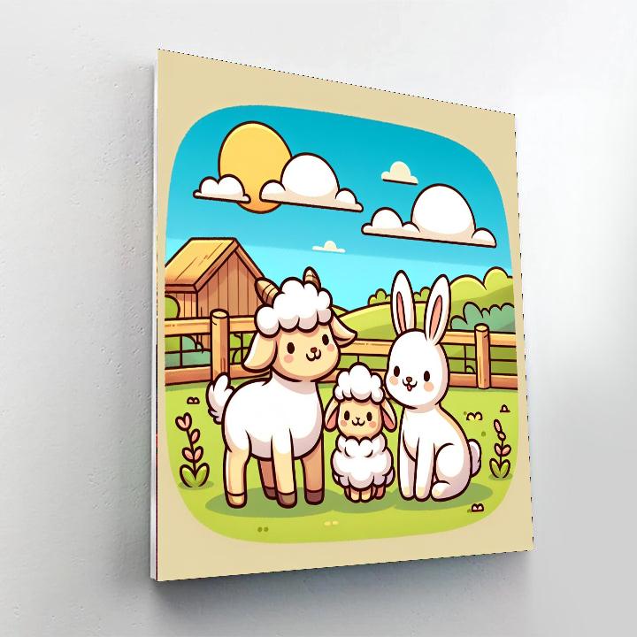 Petting Zoo Paradise Painting Number Kit