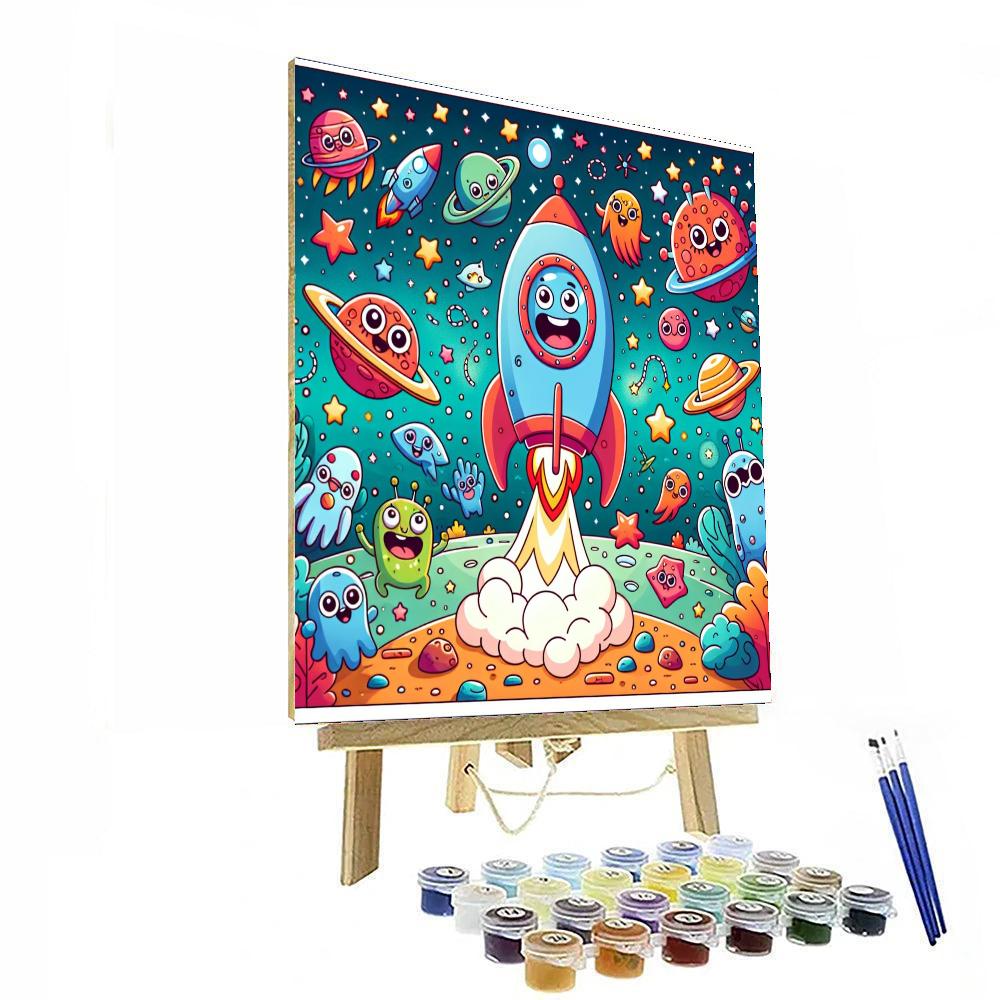 Wonderful Space Adventure Number Painting