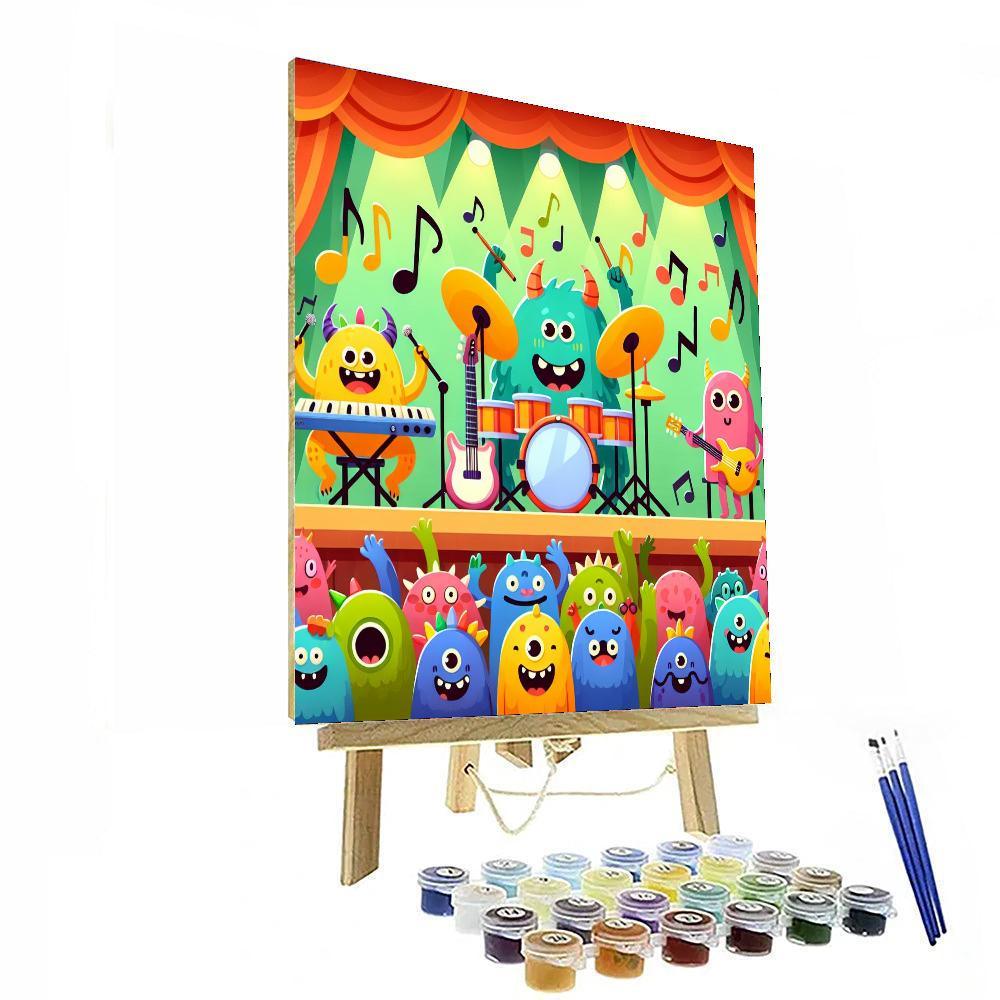 Funky Monster Rock Band Numbered Painting Kits