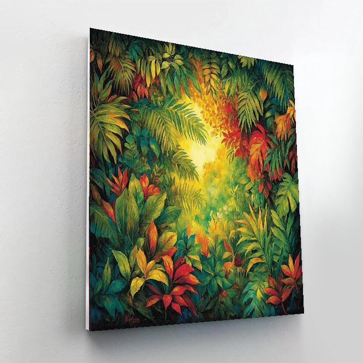 Henri Rousseau Inspired Electric Jungle  DIY Paint By Numbers