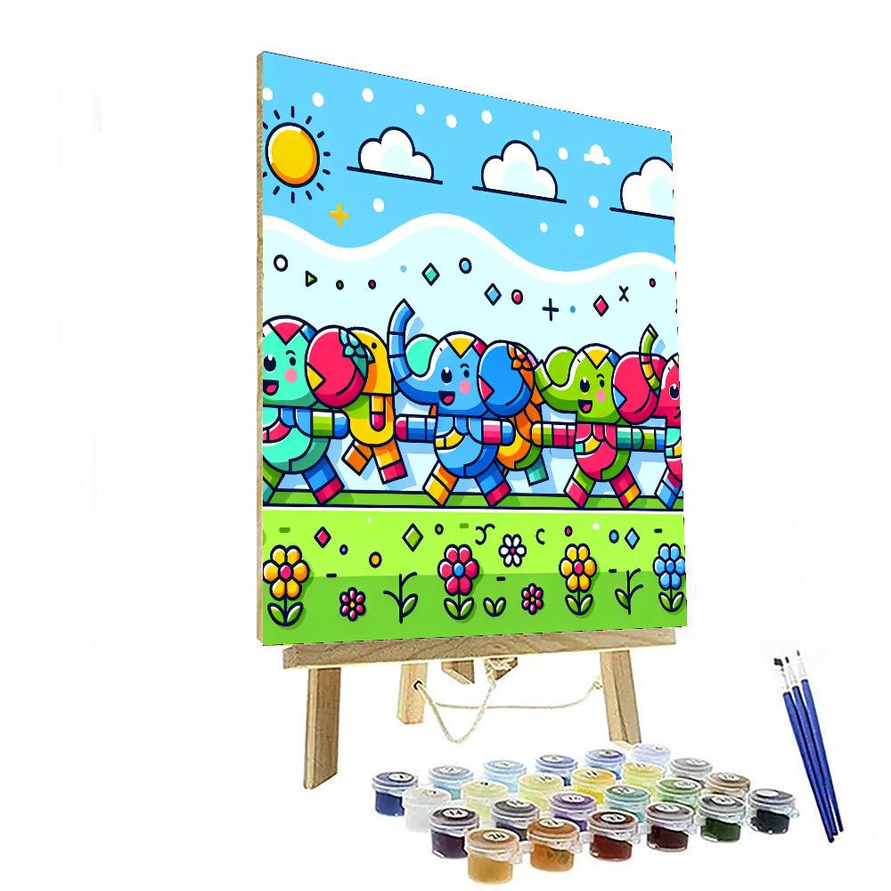 Articulate Elephant Parade Paint By Numbers