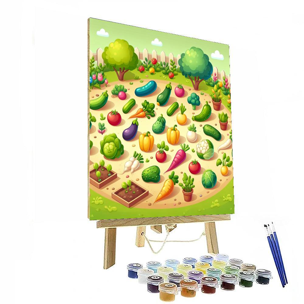 Vibrant Veggie Victory Painting Number Kit