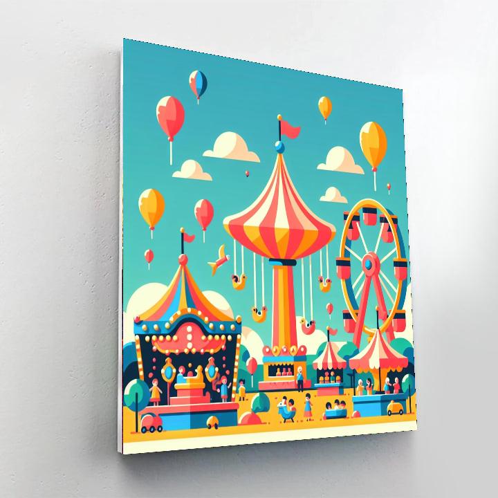 Super Fun Carnival Paint By Numbers Art