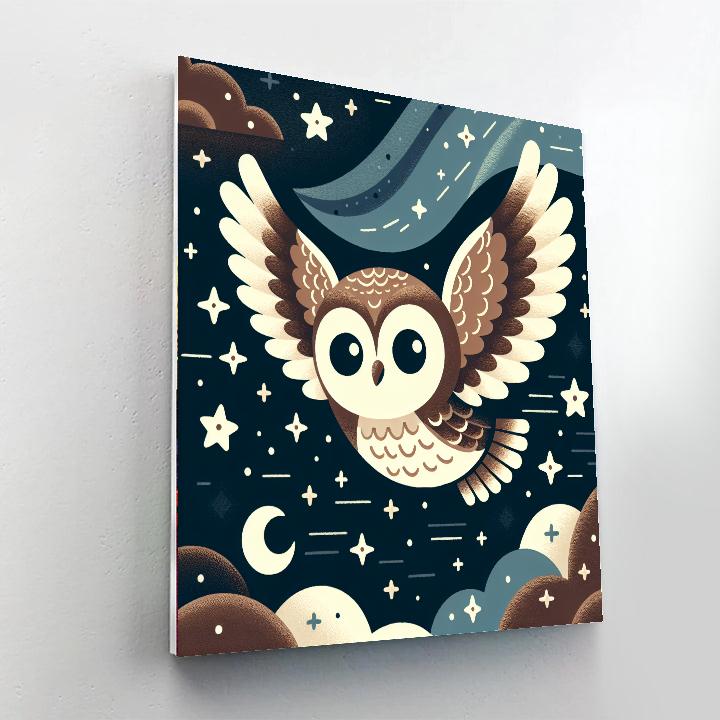 Gliding Owl Painting By Numbers Kit