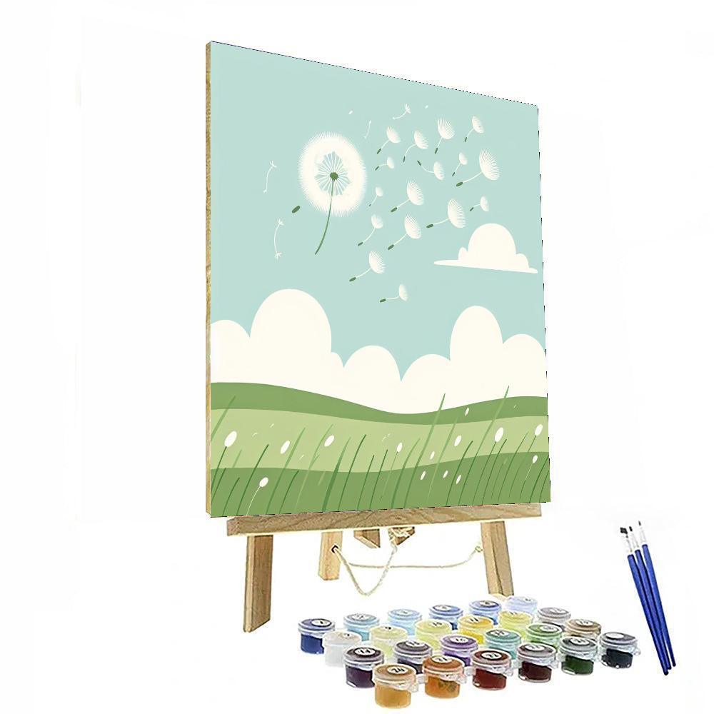 Dreamy Dandelion Drift Paint By Numbers