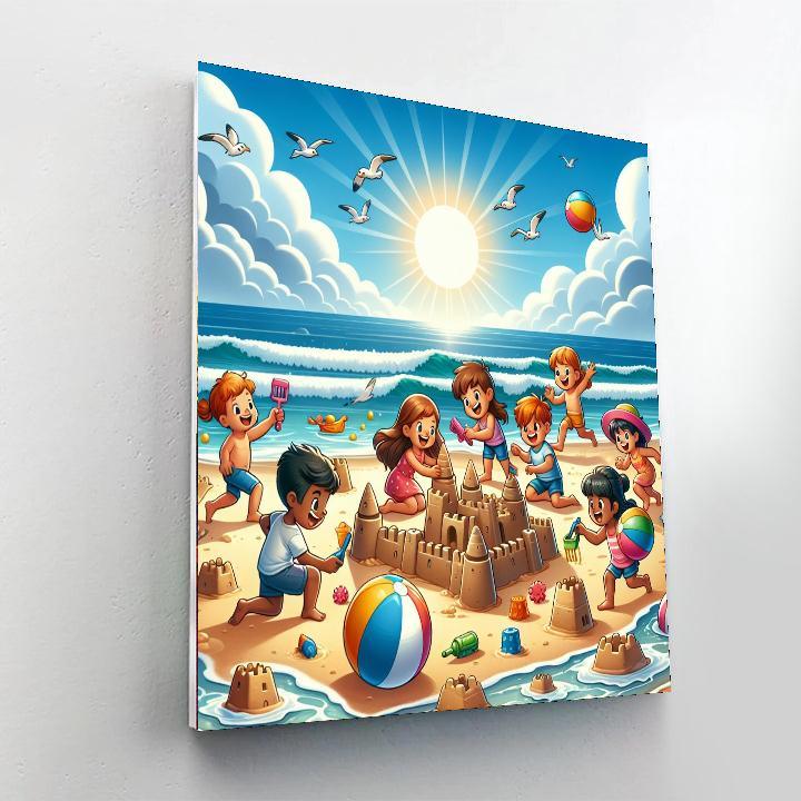 Sunny Seaside Fun Paint By Numbers
