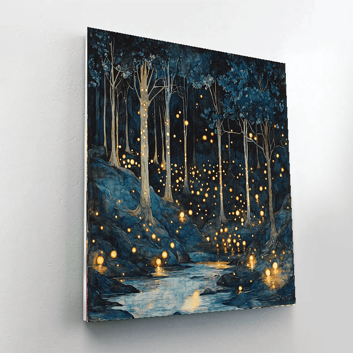 Edward Munch Inspired Mystical Woodland  Paint By Numbers Art