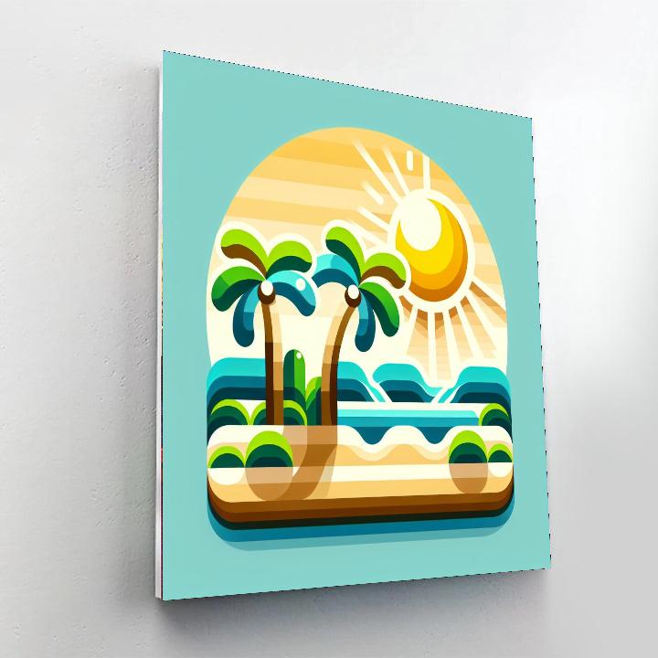 Peaceful Palms Numbered Painting Kits