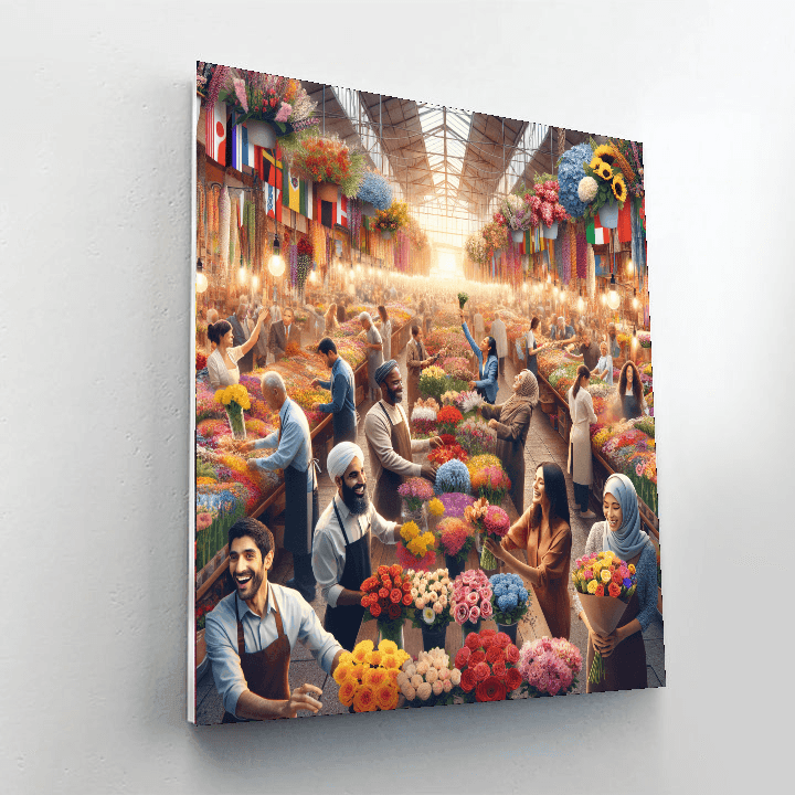 Fanciful Flower Market DIY Paint By Numbers