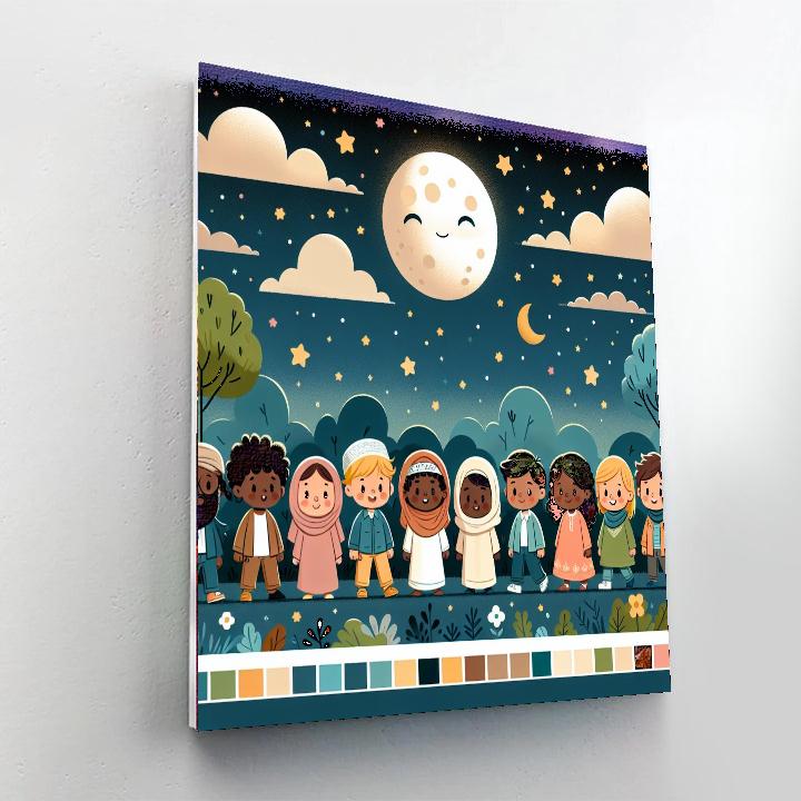 Mystical Moonlit Meander Numbered Painting Kits
