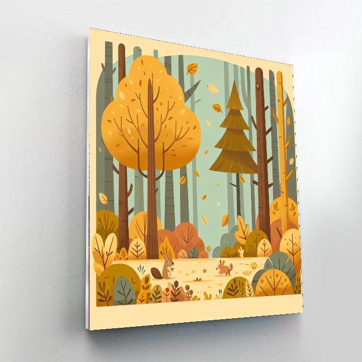 Autumn Woodland Walk Painting By Numbers Kit