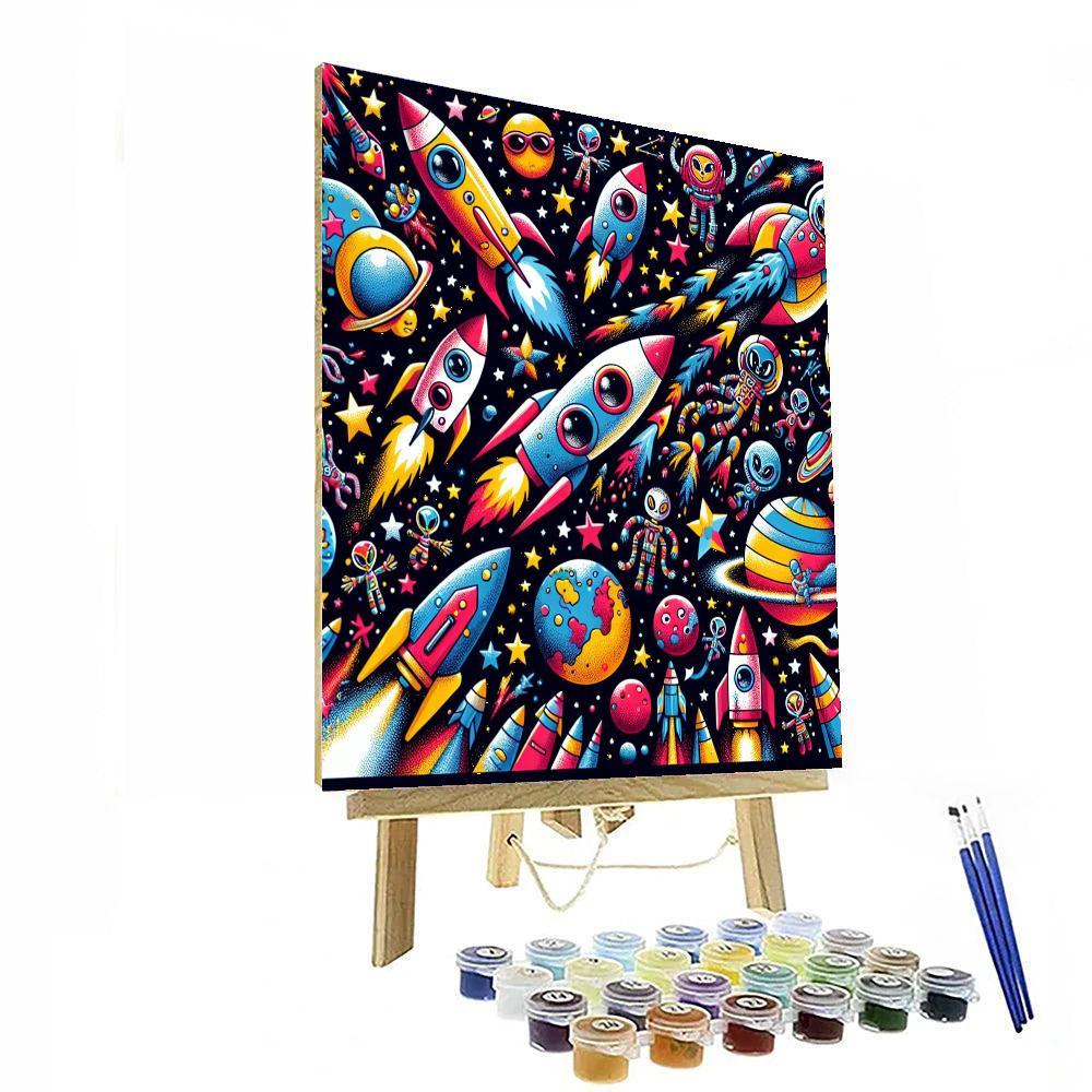 Fanciful Space Adventure Numbered Painting Kits