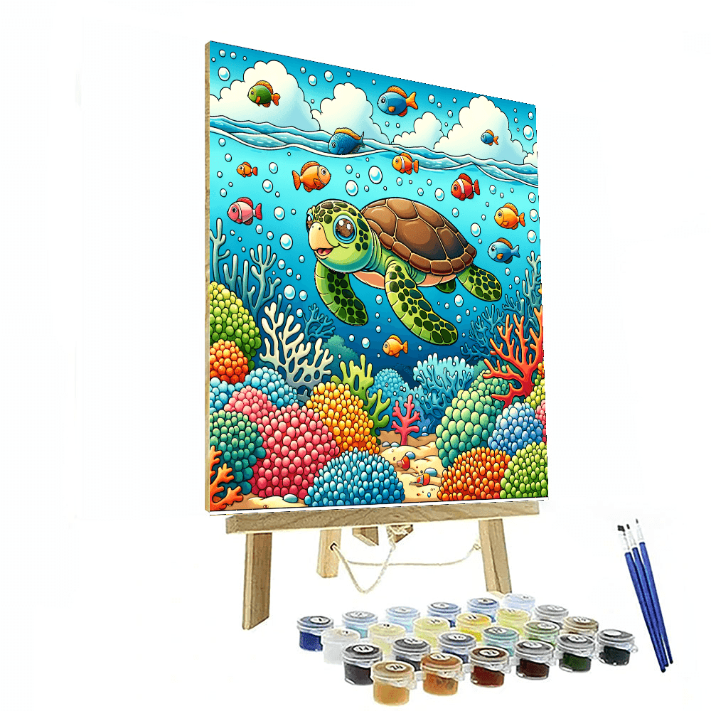 Charming Sea Turtles DIY Paint By Numbers
