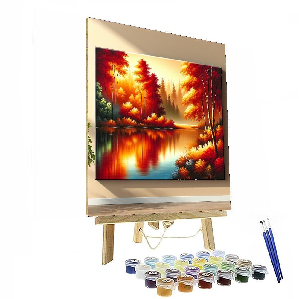 Charming Autumn Reflections Paint By Color
