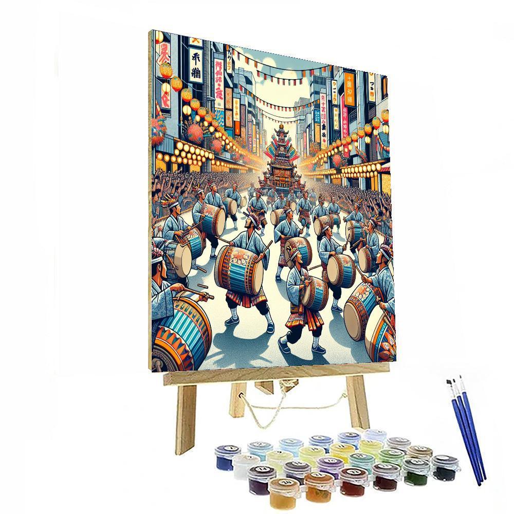 Okinawa Eisa Festival Painting By Numbers Kit