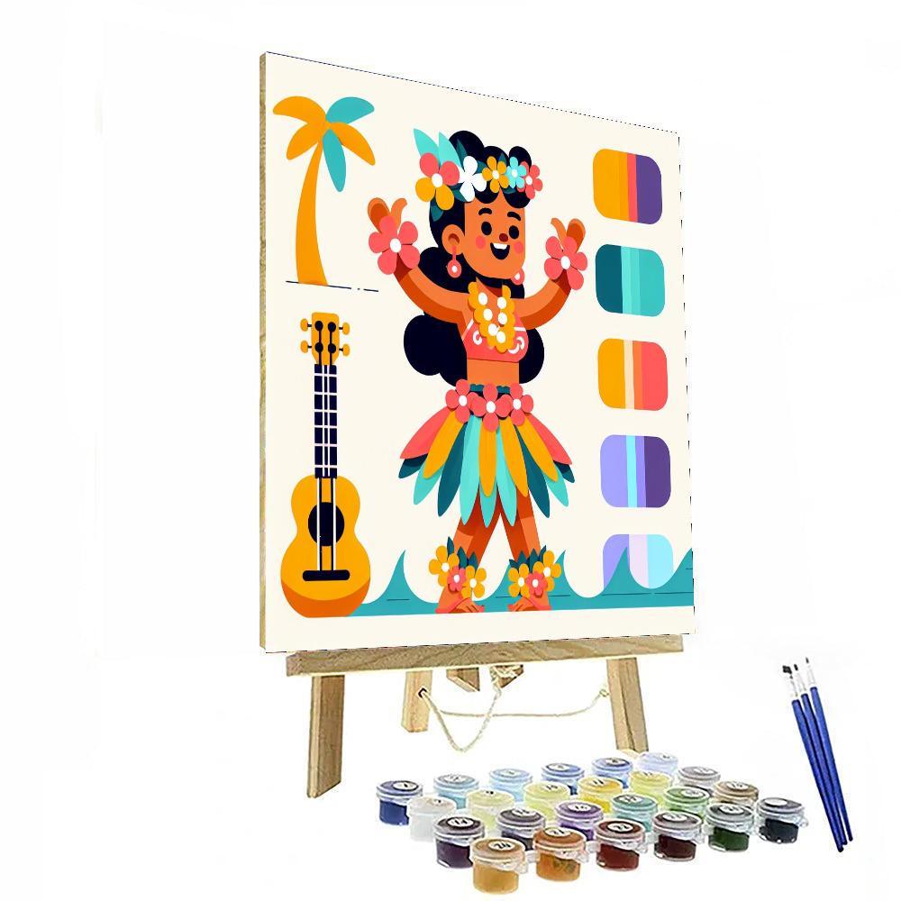 Hawaiian Hula Party Painting Number Kit