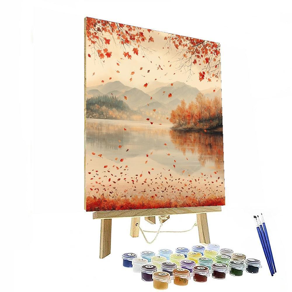 Zhao Mengfu Inspired Dance Of Autumn Leaves  Paint By Color