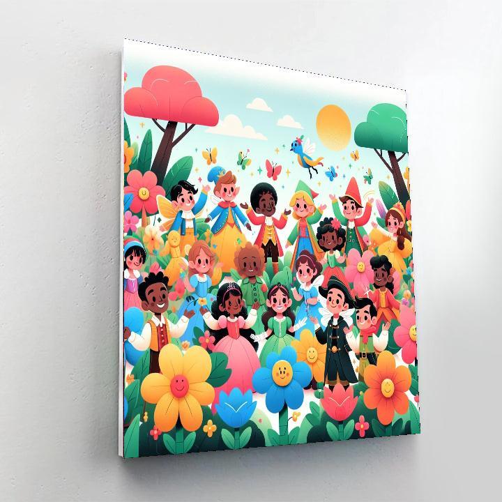 Fantasy Flower Kingdom Number Painting