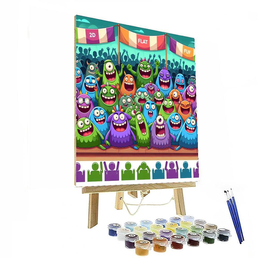 Funky Monster Parade Paint By Numbers Kits
