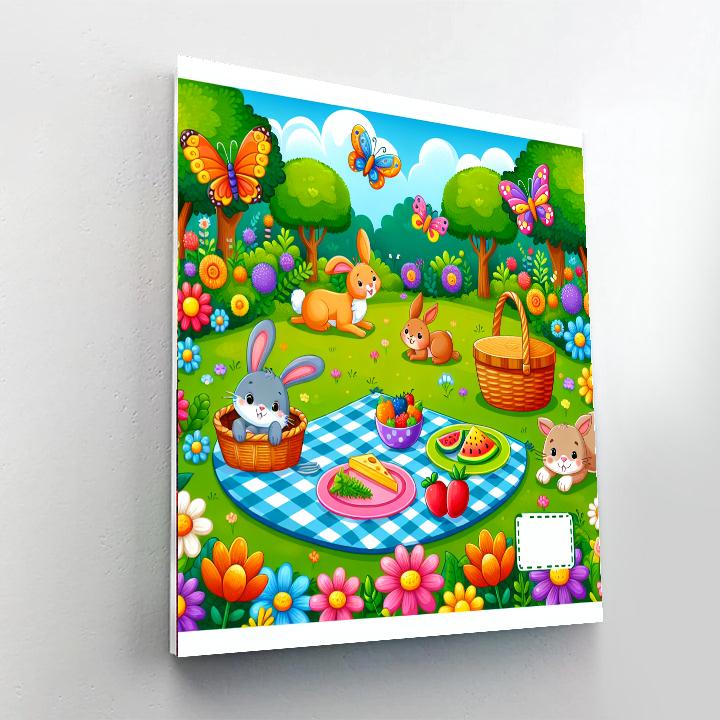 Garden Creatures Picnic DIY Paint By Numbers