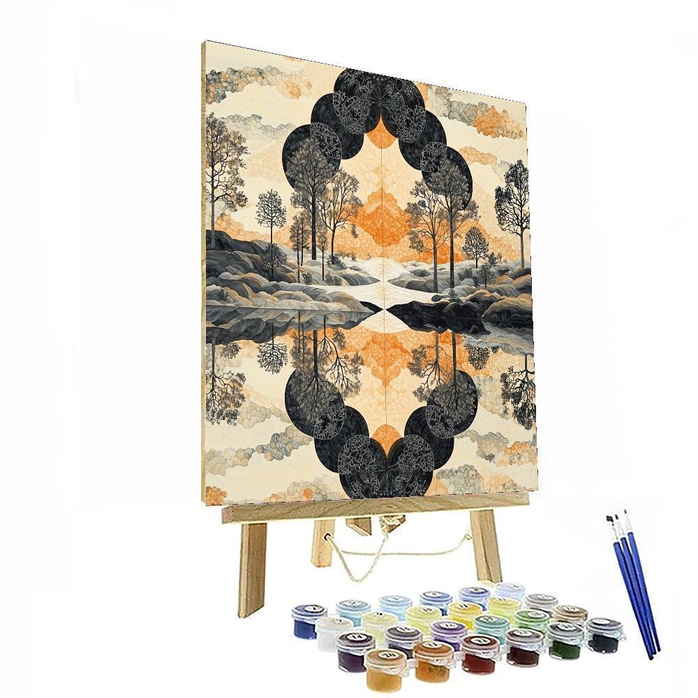 M.C. Escher Inspired Symmetrical Dreams  Paint By Numbers