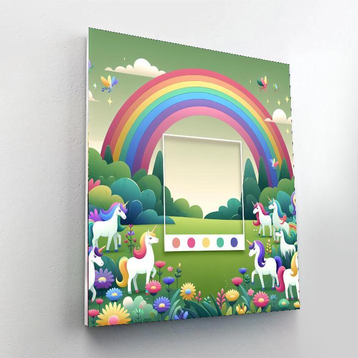 Magical Unicorns In A Mystical Meadow Paint By Number