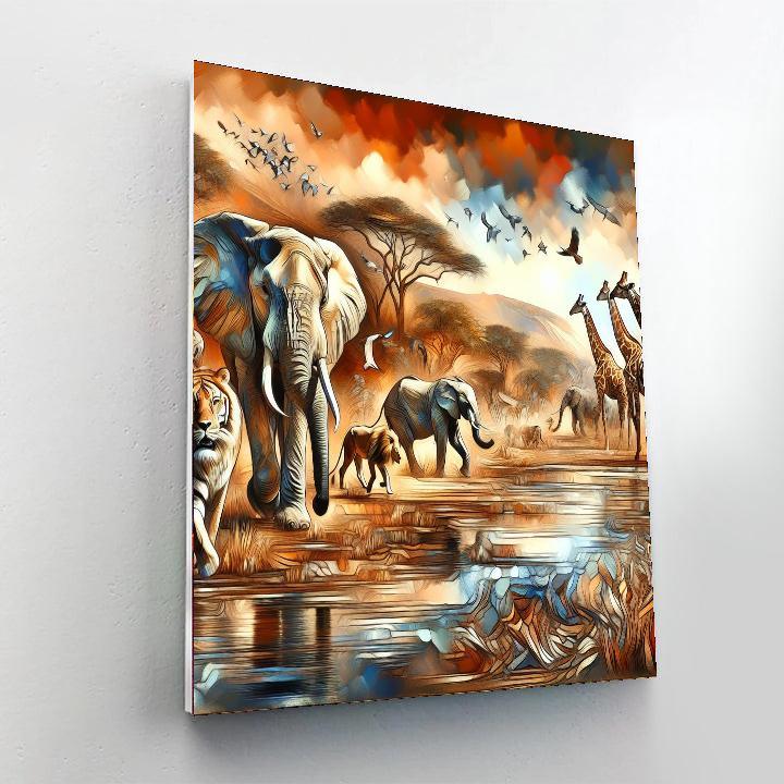 Adventurous Safari Encounter Paint By Color