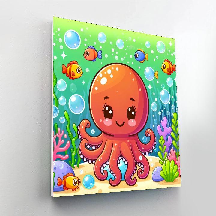 Bubbles And Ocean Fun Painting Number Kit