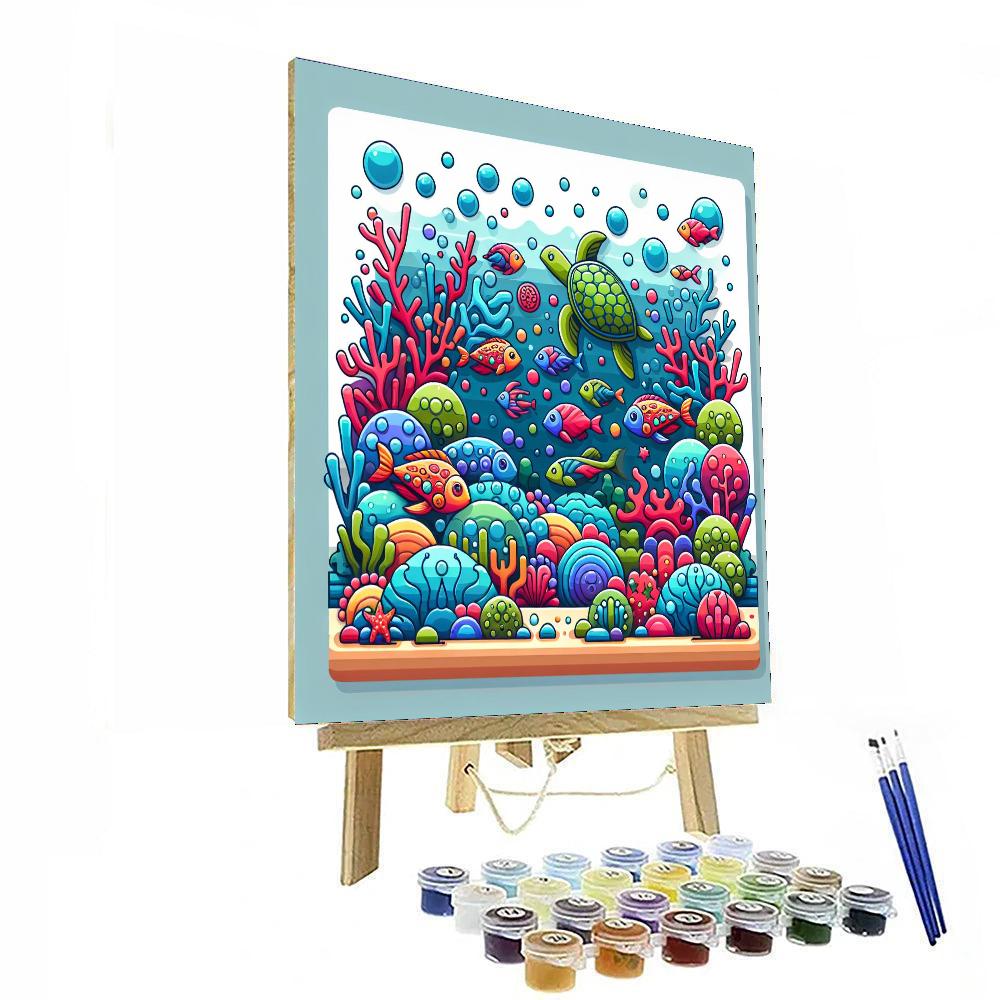 Beneath The Ocean Waves Painting By Numbers Kit