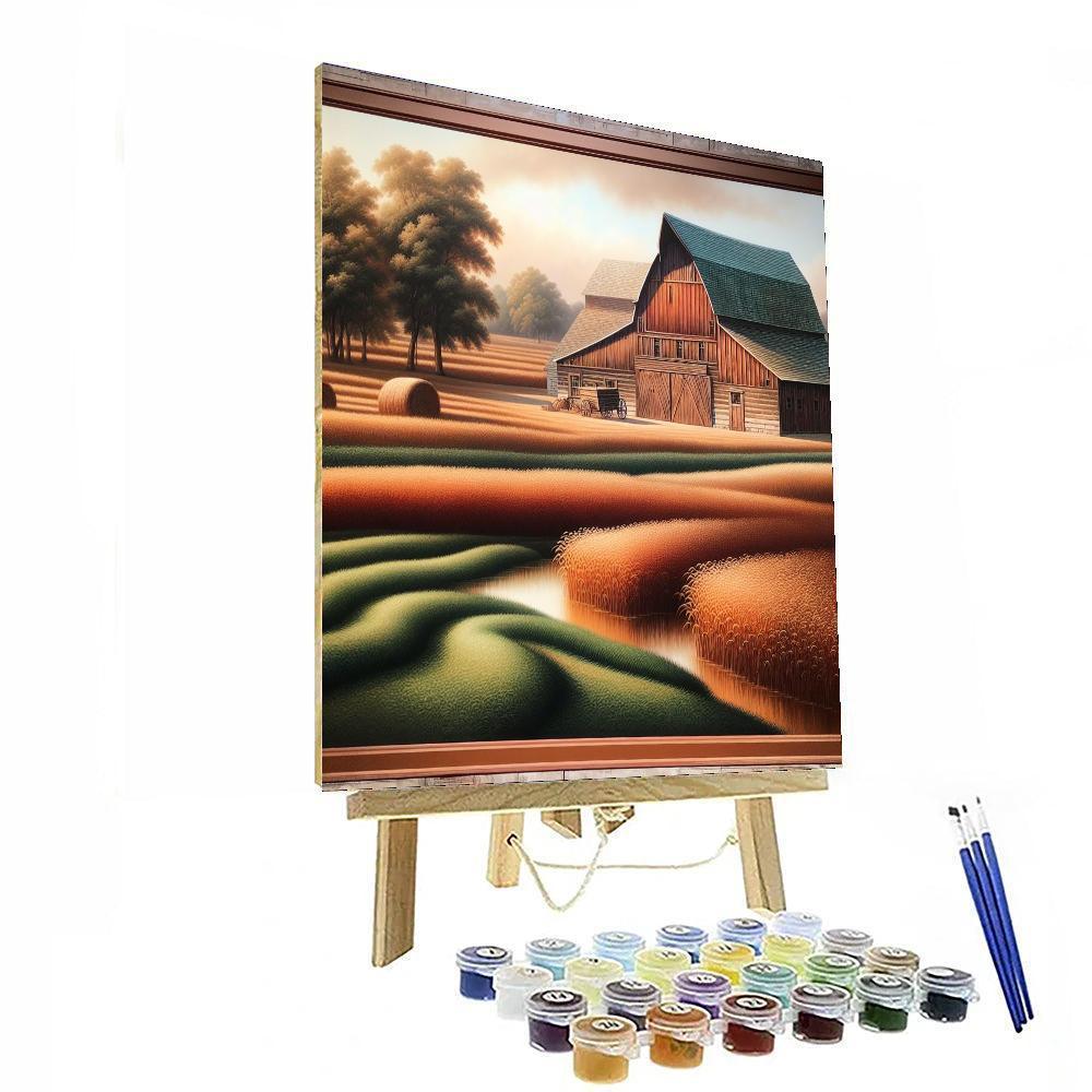 Rustic Barn Scene Paint By Numbers Kits