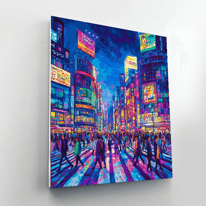 Tokyo's Shibuya Crossing Paint By Numbers