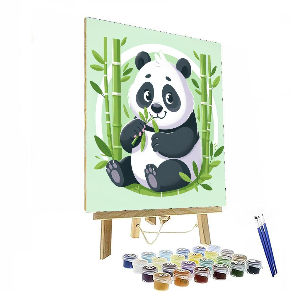 Adventurous Panda Trek Number Painting
