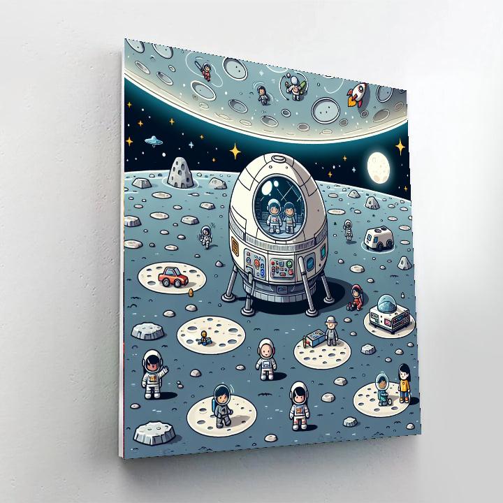 Miniature Moon Mission Paint By Numbers Art